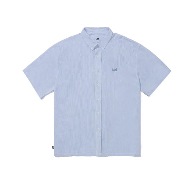 【Lee】男裝 短袖襯衫 / 薄棉 雙色細條紋 季節性版型(LB405003184/LB405003185)