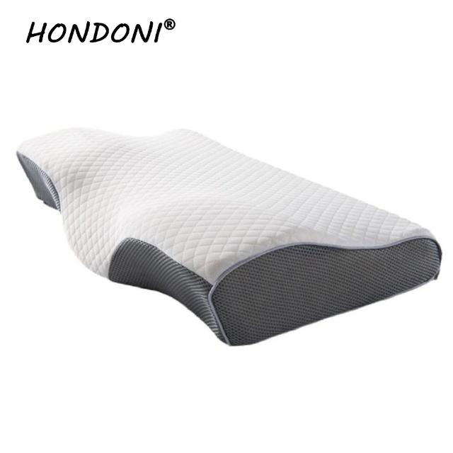 【HONDONI】人體工學4D蝶型止鼾護頸低眠枕頭(沉靜灰Z1-EY)品牌8周年慶
