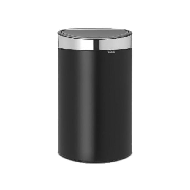 【Brabantia】半月型按壓式垃圾桶40L-煤灰褐、尊爵黑(2色任選 新品登場)