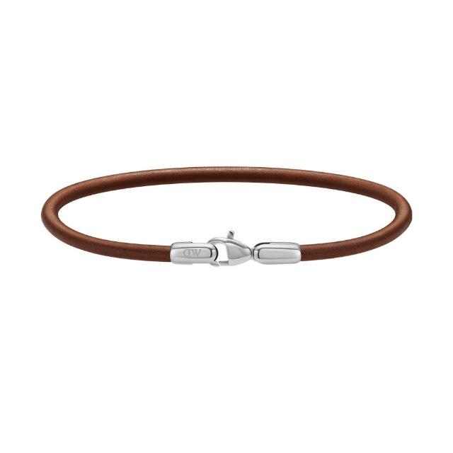 【Daniel Wellington】DW Leather bracelet 2.8mm 環扣手鍊(四色 DW00400707)