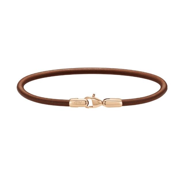 【Daniel Wellington】DW Leather bracelet 2.8mm 環扣手鍊(四色 DW00400707)