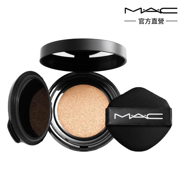 【M.A.C】痘痘瑕疵隱形組(霧絲絨氣墊粉餅+超持妝24H調光校色液 1.8ML)