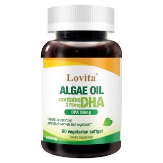 【LOVITA 愛維他】藻油500mg素食軟膠囊*1瓶 60顆(DHA+DPA)