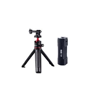 【運動相機通用】迷你三腳架鋁合金自拍棒(附手機夾)