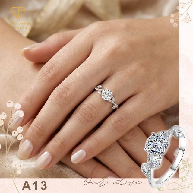 【CF Diamond】2026新品上市｜momo獨家 (生日 禮物 雙11 1克拉 項鍊 戒指 耳環 手鍊 莫桑鑽 培育鑽)