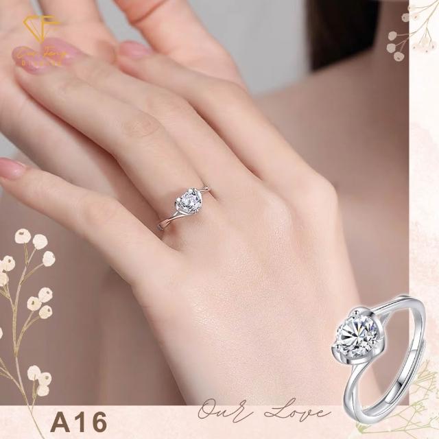 【CF Diamond】2026新品上市｜momo獨家 (生日 禮物 雙11 1克拉 項鍊 戒指 耳環 手鍊 莫桑鑽 培育鑽)