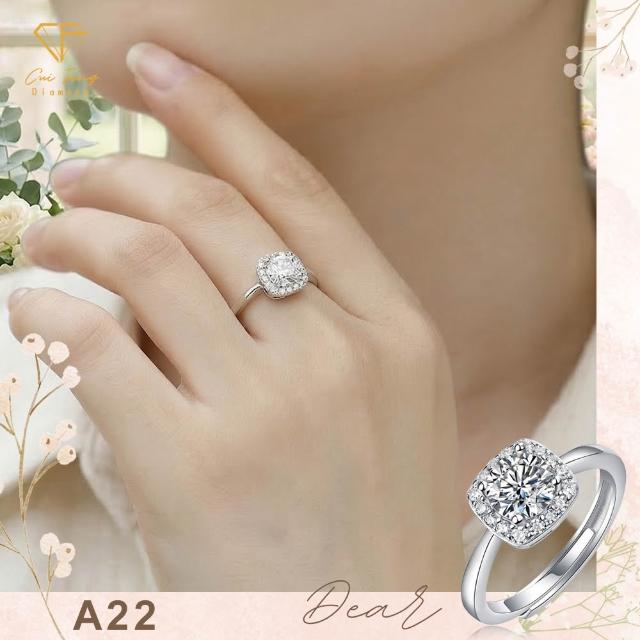 【CF Diamond】七夕情人節｜2026新品上市｜momo獨家 (生日 禮物 1克拉 項鍊 戒指 耳環 手鍊 莫桑鑽 培育鑽)