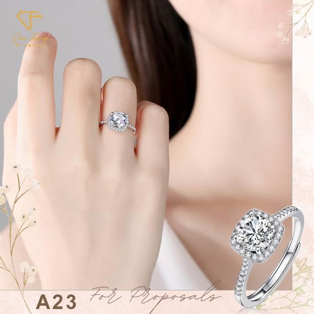 【CF Diamond】七夕情人節｜2026新品上市｜momo獨家 (生日 禮物 1克拉 項鍊 戒指 耳環 手鍊 莫桑鑽 培育鑽)