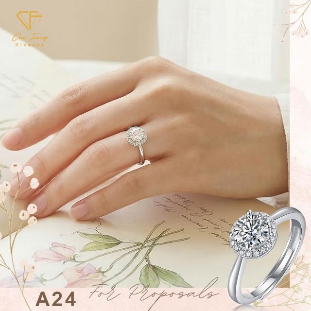 【CF Diamond】2026新品上市｜momo獨家 (生日 禮物 雙11 1克拉 項鍊 戒指 耳環 手鍊 莫桑鑽 培育鑽)