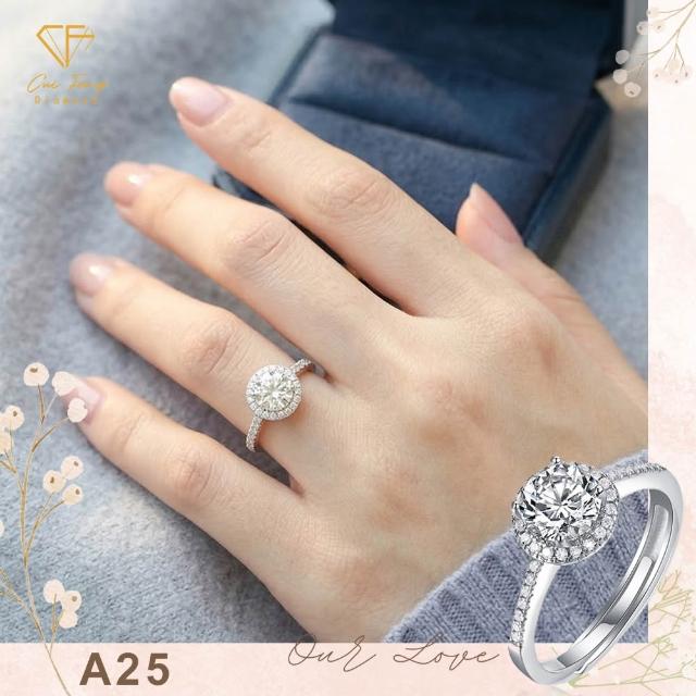 【CF Diamond】2026新品上市｜momo獨家 (生日 禮物 雙11 1克拉 項鍊 戒指 耳環 手鍊 莫桑鑽 培育鑽)