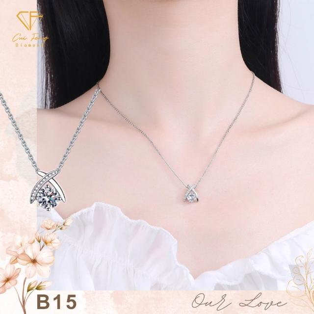 【CF Diamond】七夕情人節｜2026新品上市｜momo獨家 (生日 禮物 1克拉 項鍊 戒指 耳環 手鍊 莫桑鑽 培育鑽)