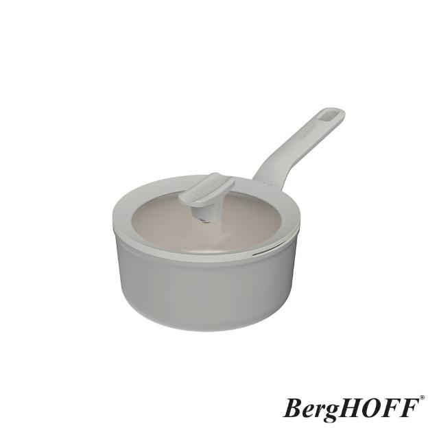 【BergHOFF 貝高福】期間限定_單柄含蓋炒鍋28cm+單柄含蓋湯鍋18cm+鍋鏟(BHBL-28W+BHBL-S18+Y-BHBL-ST)