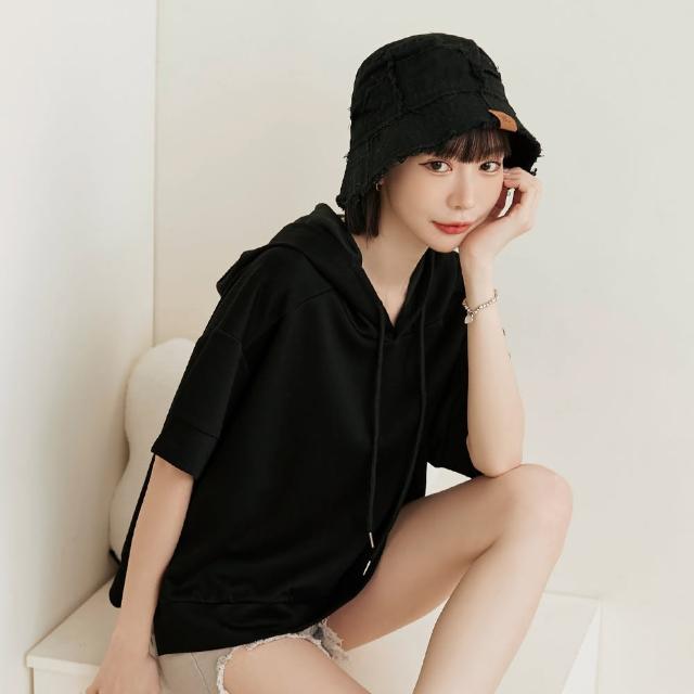 【OB 嚴選】純棉拼接抽鬚麂皮織標漁夫帽 《YC057》