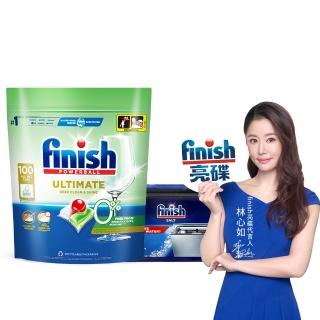【finish 亮碟】零添加洗碗凝珠+軟水鹽2件組(洗碗膠囊/奶瓶清潔/洗碗機專用洗劑/軟化鹽)