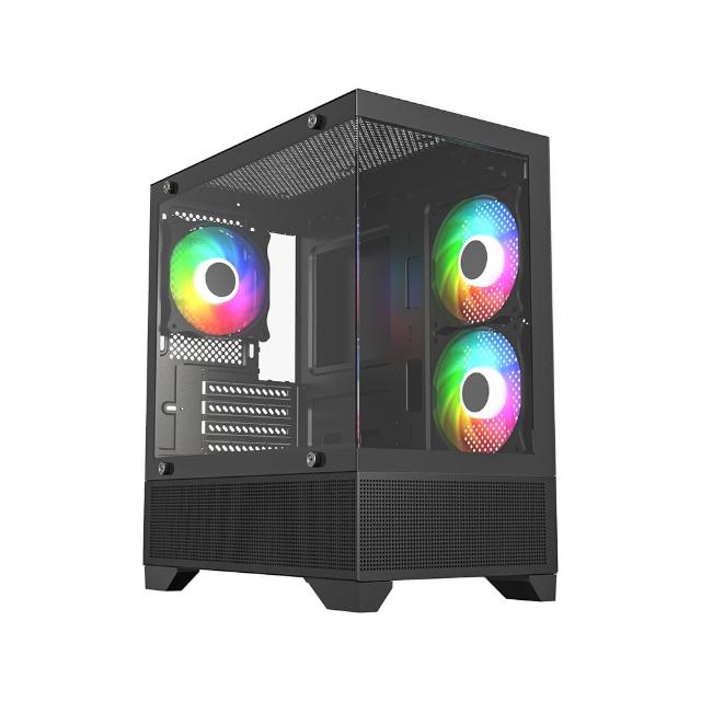 【技嘉平台】i5十核GeForce RTX 3050{黑肩鳶J45B}電競電腦(i5-14400F/H610/32G/500G)