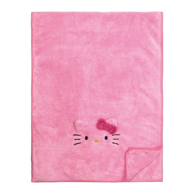 【收納王妃】三麗鷗 造型擦髮巾 速乾 毛巾 擦髮巾 Hello Kitty 酷洛米(約 30x80cm)