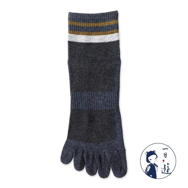 【NicoFun 愛定做】6雙 英倫風 中筒 五趾襪 透氣襪 高爾夫球襪 五指襪 樂福鞋 紳士襪(男襪25-27cm)