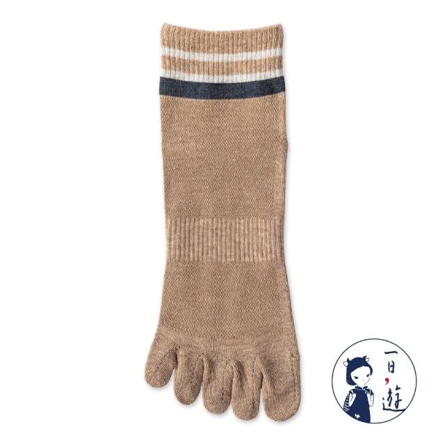 【NicoFun 愛定做】6雙 英倫風 中筒 五趾襪 透氣襪 高爾夫球襪 五指襪 樂福鞋 紳士襪(男襪25-27cm)