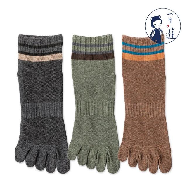 【NicoFun 愛定做】6雙 英倫風 中筒 五趾襪 透氣襪 高爾夫球襪 五指襪 樂福鞋 紳士襪(男襪25-27cm)