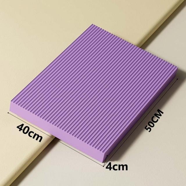 【QMVF】加厚健身體感平衡墊 50X40CM 厚度4CM TPE隔音加厚跳繩墊 運動跪墊 瑜伽墊 超慢跑地墊 健身運動墊