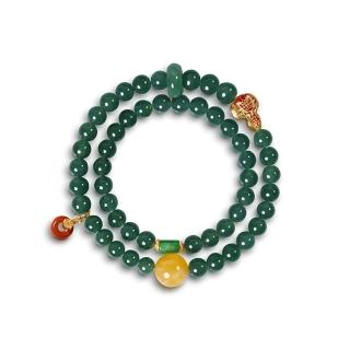 【巴黎精品】現貨+預購 藍水翡翠手鍊玉石毛衣鏈女手珠擋煞防小人轉運淨化招財開運(7mm蜜蠟南紅平安扣a1ha9)