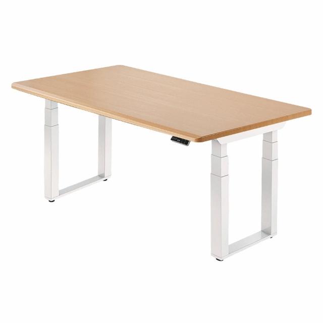 【FUNTE】Force 大型電動升降桌/纖維板 220x90cm 八色可選(辦公桌 電腦桌 工作桌 主管桌 餐桌)