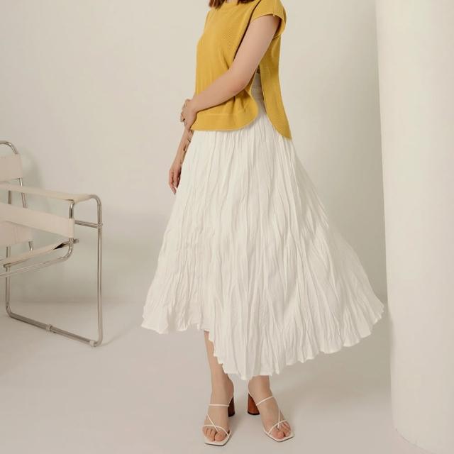 【OB 嚴選】質感飄逸皺皺長裙 《CA3014》