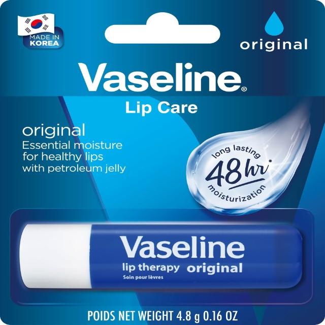 【Vaseline 凡士林】官方直營 滋潤護唇膏4.8g(經典滋潤/玫瑰潤色)