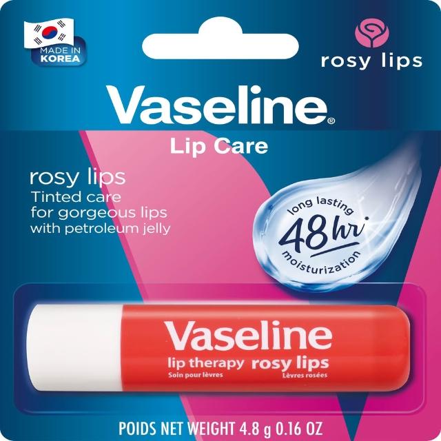 【Vaseline 凡士林】官方直營 滋潤護唇膏4.8g(經典滋潤/玫瑰潤色)
