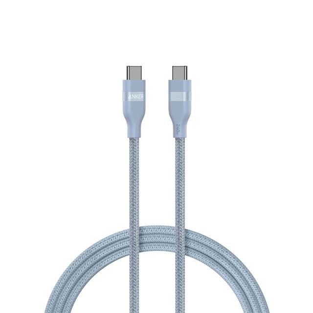 【Anker】官方授權直營 A82E2 超軟充電線 Type-C 240W 0.9m(黑白藍/Type-C線/安卓/iPhone17/筆電/Switch)