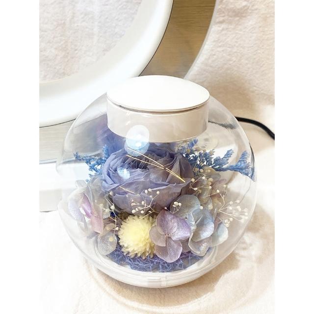 【OSTARA FLORIST 奧斯塔拉花藝】永生花懸浮檯燈 含藍芽音響及無線充電(永生花、居家生活、節日送禮)