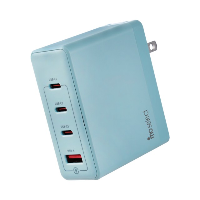 【mo select】100W  GaN 氮化鎵 PD 筆電手機充電頭/充電器 3C1A 四孔(mo選/i17/16/三星/MacBook筆電適用)
