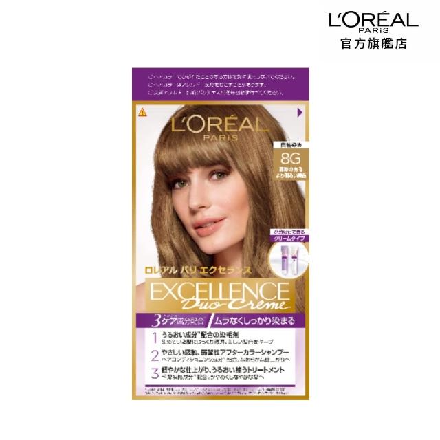 【L’OREAL Paris 巴黎萊雅】優媚霜三重護髮染髮霜/雙管染髮霜(染髮/12週持久遮白)