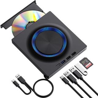 【Nil】USB3.0外接式光驅移動DVD刻錄機 擴展插卡筆電燒錄機 CD讀取器光碟機(光驅盒 驅動器)