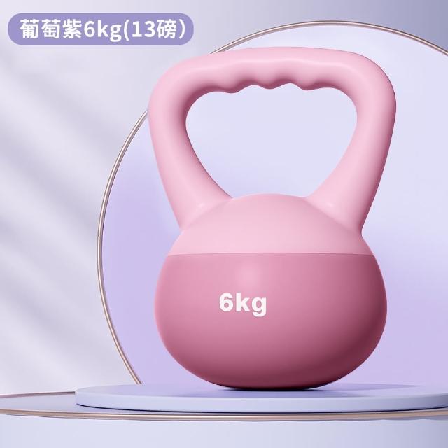 【灰熊厲害】6KG軟壺鈴-波浪握把升級版 贈防滑露指手套一雙(軟式壺鈴 深蹲翹臀重訓 健身啞鈴)