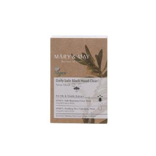 【MARY&MAY】黑頭粉刺每日溫和清潔鼻貼/10組入(潔淨鼻貼 無懼黑頭)