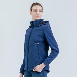 【Hilltop 山頂鳥】HILLTOP山頂鳥 SOFT SHELL防風透氣保暖彈性外套 軟殼衣 女款 藍｜PH22XF16ECE0