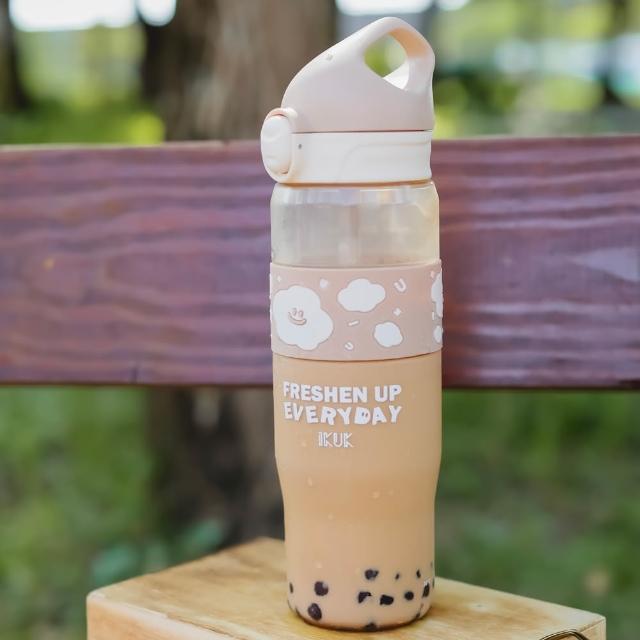 【IKUK 艾可】德國材質PPSU兩用水壺830ml-附粗吸管水壺(吸管杯/直飲杯/環保杯/運動水壺/兩用水壺/兒童水壺)