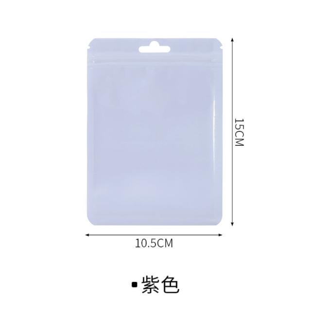 【Dagebeno荷生活】加厚款馬卡龍色自封透明可視收納袋 居家小物整理分類袋(6入)