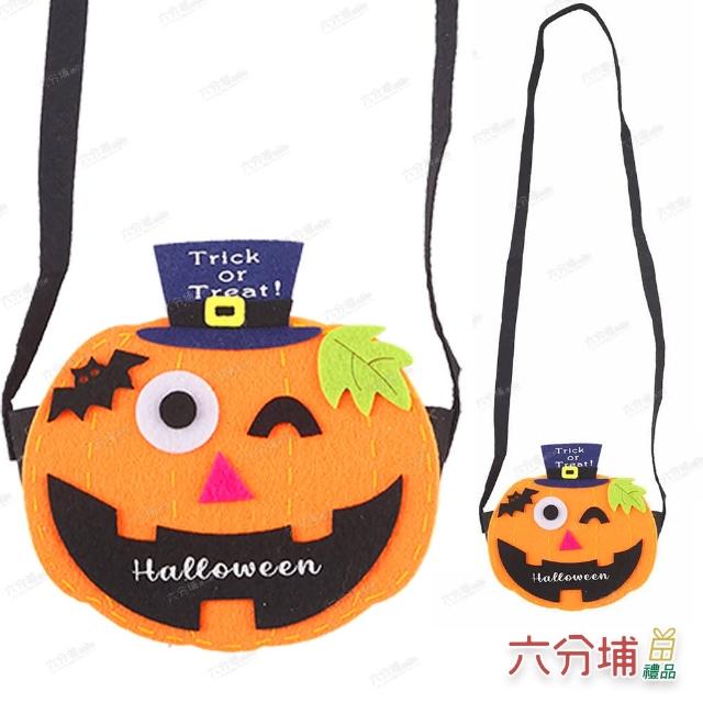 【六分埔禮品】萬聖節不織布斜背糖果袋-多款任選(擺飾派對糖果餅乾袋討糖袋糖果桶兒童手提袋佈置裝飾)