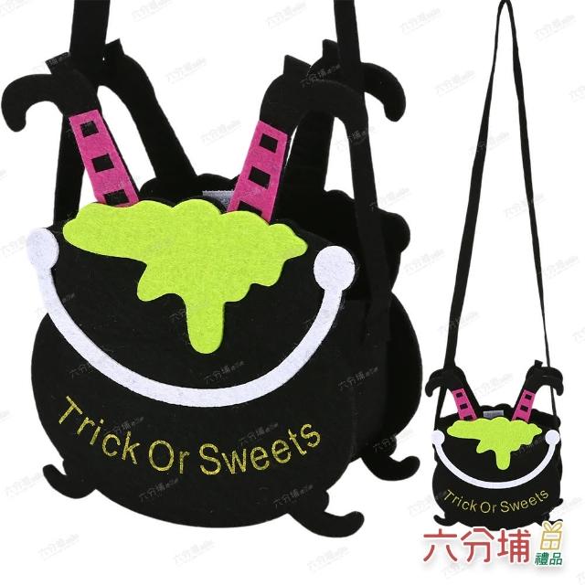 【六分埔禮品】萬聖節不織布斜背糖果袋-多款任選(擺飾派對糖果餅乾袋討糖袋糖果桶兒童手提袋佈置裝飾)