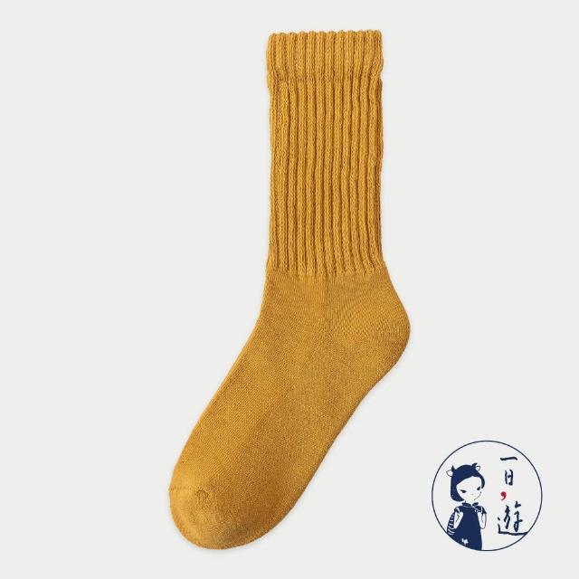【NicoFun 愛定做】6雙 美式復古風中筒襪 堆堆襪 抗菌襪 耐磨襪 吸汗 毛巾底襪 健康襪(男襪23-27cm)