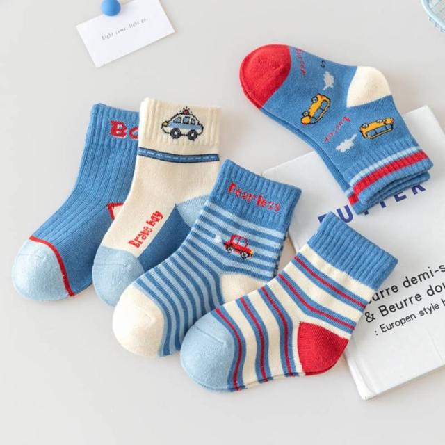 【寶貝家】10雙超值組★ 兒童襪子(一組5雙 透氣高彈性 棉襪 兒童襪 男童襪 女童襪 四季款 排汗吸濕 襪子)