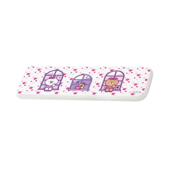 【SONA森那家居】LINE Friends 網美系列- 硬式珪藻土洗漱墊 台灣製造 吸水 珪藻土 杯墊(24x8x0.9 cm)