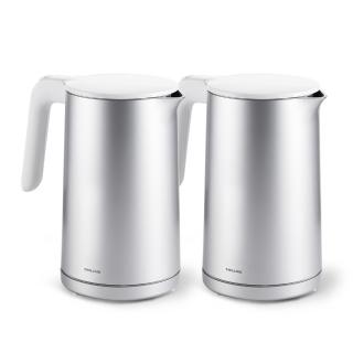 【ZWILLING 德國雙人】歐規18-10不鏽鋼防燙快煮壺1.5L ENFINIGY鈦銀電熱水壺2件組(德國雙人牌集團官方直營)