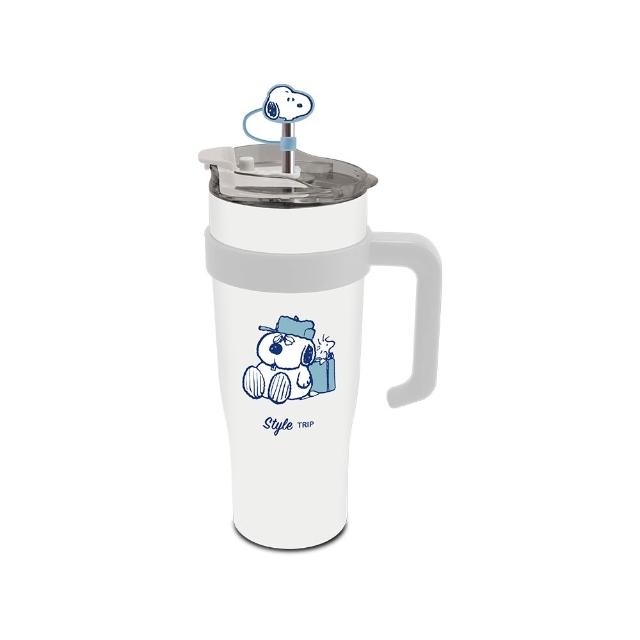 【SENSE LAB . 好感製所】Snoopy史努比 品味時光不銹鋼大容量手把真空保溫瓶1100ml(通過Intertek檢驗)