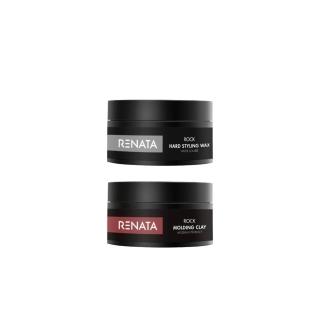【RENATA 蕾娜塔】ROCK系列造型品80g 髮臘 凝土 髮泥 凝膏(官方直營 抓束造型 線條分明 輕盈塑形 油頭光澤)