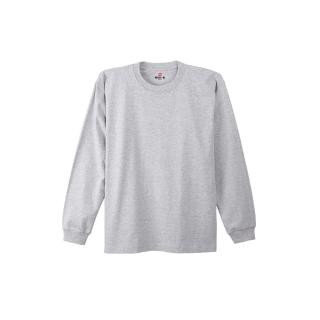 【Hanes】官方直營-BEEFY-T系列 長袖T恤內衣 經典設計款(灰色)