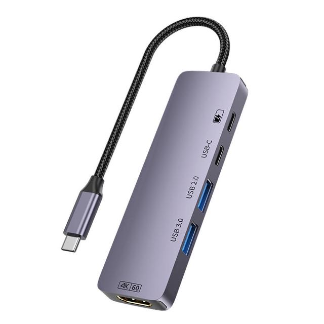 【ANTIAN】五合一 Type-C 多功能HUB轉接器 高清HDMI轉接線 USB集線器 mac轉接頭
