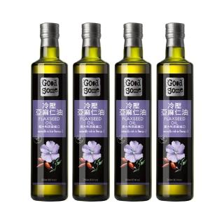 【GoodSome 好東西】義大利原裝進口頂級冷壓亞麻仁油250mlx4入(蔬食涼拌生飲好選擇)